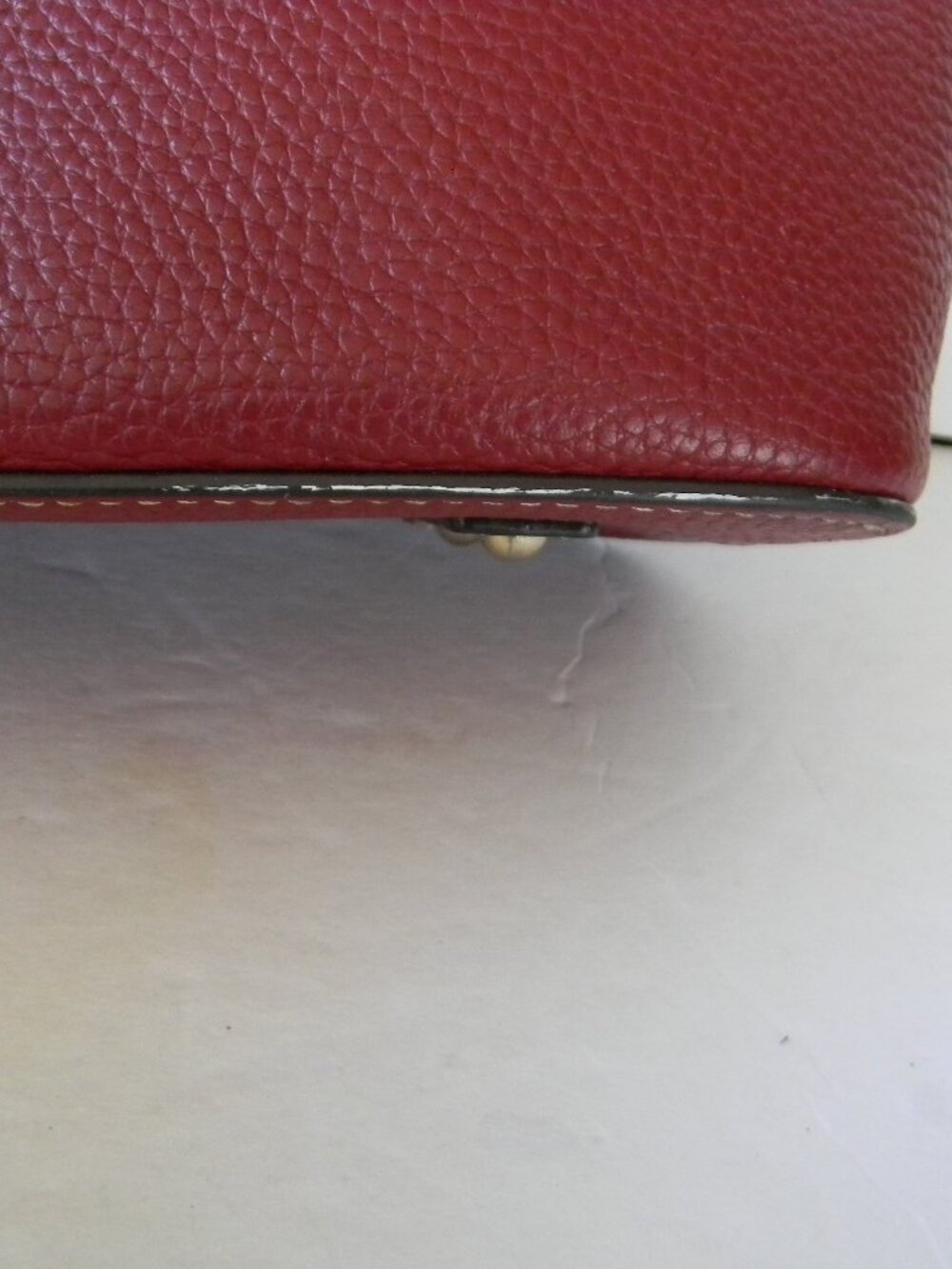 Dooney & Bourke CRANBERRY/WINE  Pebble Leather Brielle Tote - Picture 4 of 10